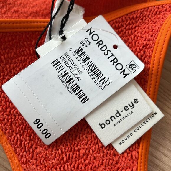 Bond-Eye Swim Womens Larisa Brief Bikini Bottom Vermillion $90 - Picture 9 of 9